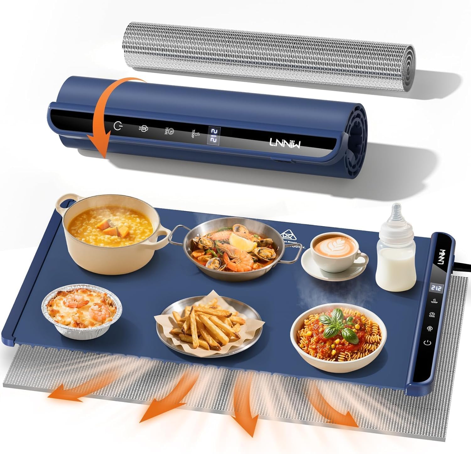 Electric Food Warming Mat – 26/36/46 x 15 Inch Buffet Warmer with Timer, Fast Heating & Safety Lock